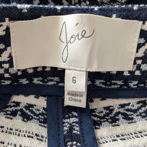 REVOLVE Joie Merci Aztec Print Knit Shorts Size 6 Navy Blue Cream Pattern Boho - Picture 9 of 10